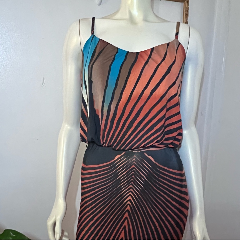 S-Twelve Maxi Dress Size Small Stretch Maxi Dress spaghetti straps Full Length S - Picture 10 of 14